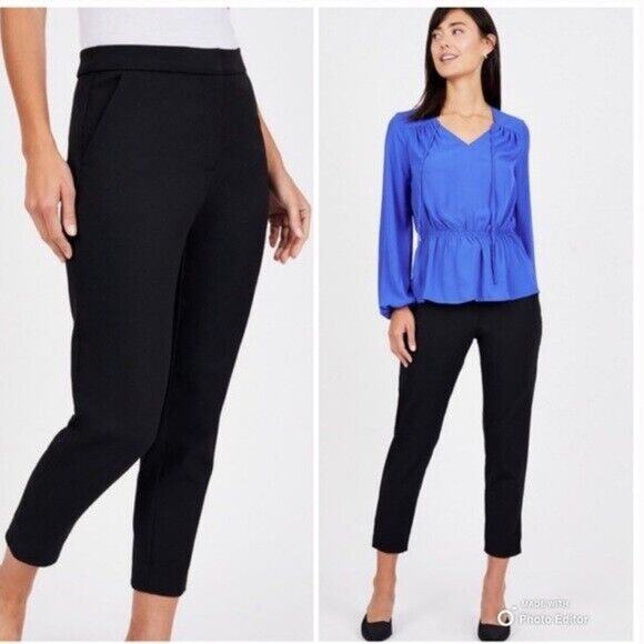 AELLA x LE TOTE Black High Rise Trouser Pants - Picture 2 of 13